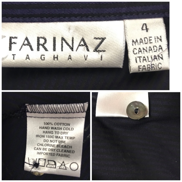 Farinaz Taghavi Short Sleeve Cuffed Top SZ 4 - Picture 8 of 8